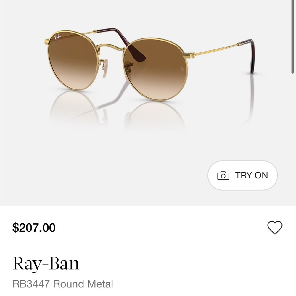 Ray-Ban Gold Round Sunglasses